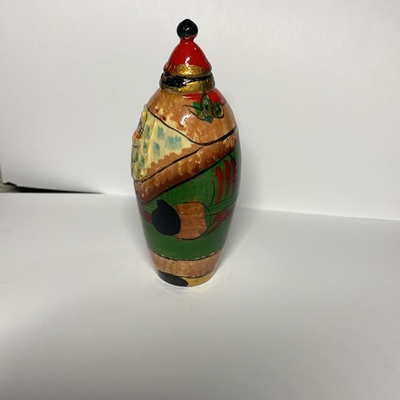 Vintage Wooden Russian Nesting Doll Santa Claus - Christmas Ornament (1 piece)​ - Picture 2 of 9